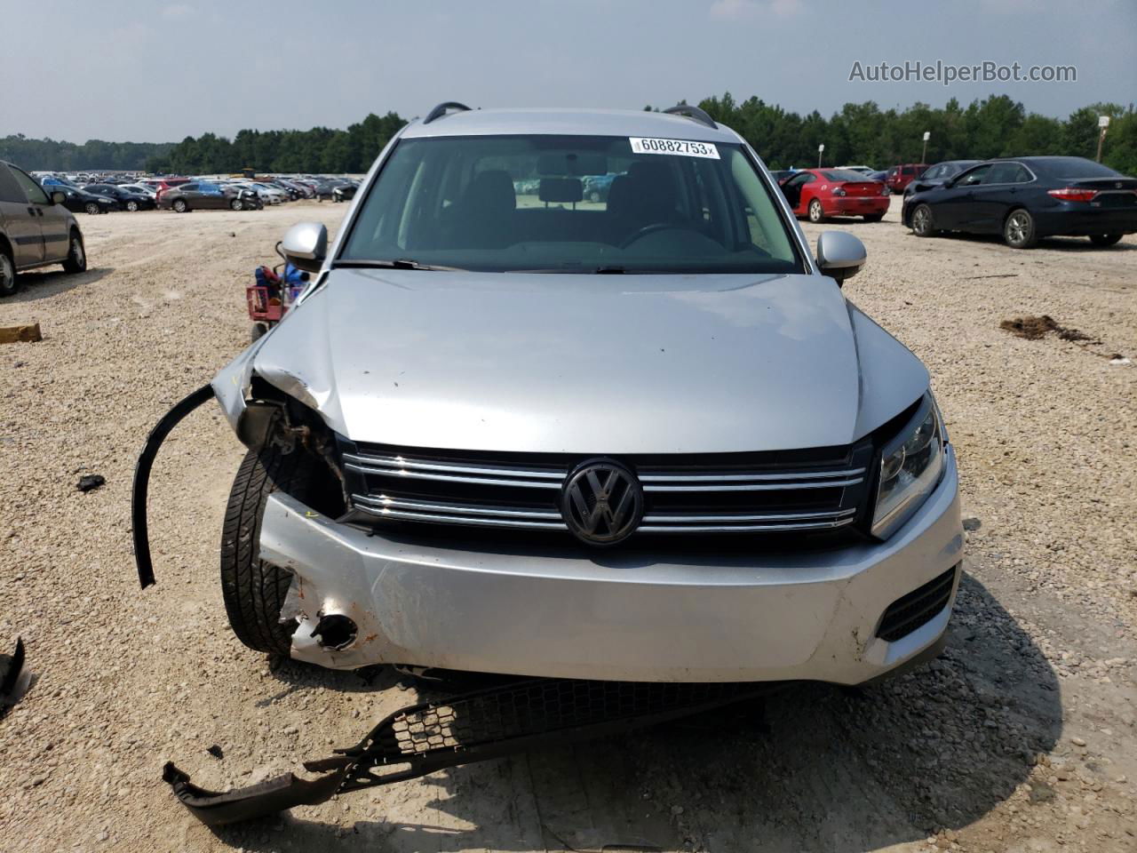 2017 Volkswagen Tiguan S Silver vin: WVGAV7AXXHK049745