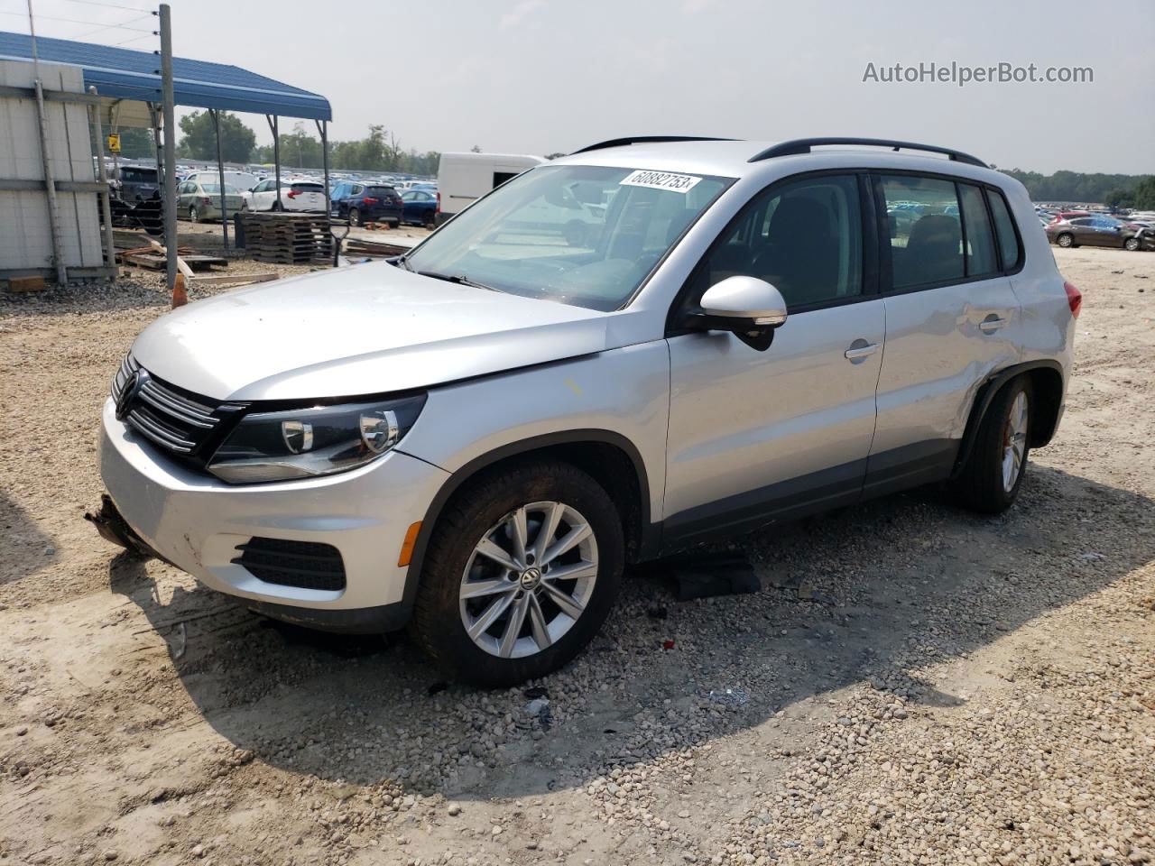 2017 Volkswagen Tiguan S Silver vin: WVGAV7AXXHK049745