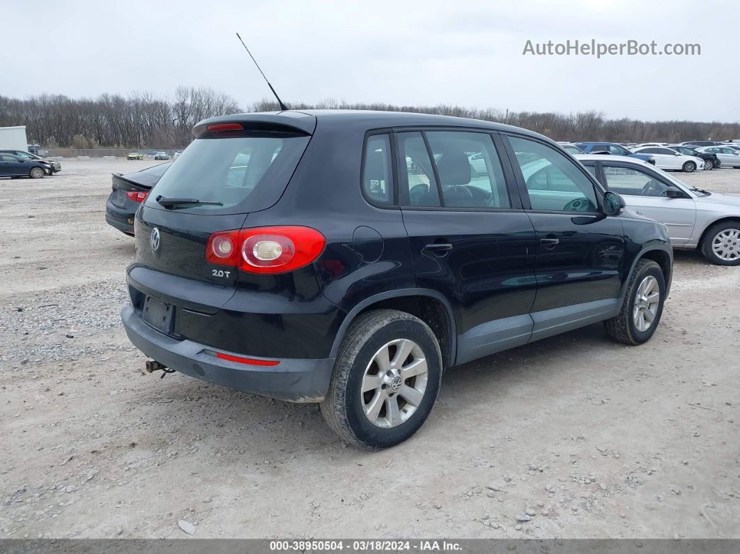 2010 Volkswagen Tiguan S Black vin: WVGAV9AXXAW521064