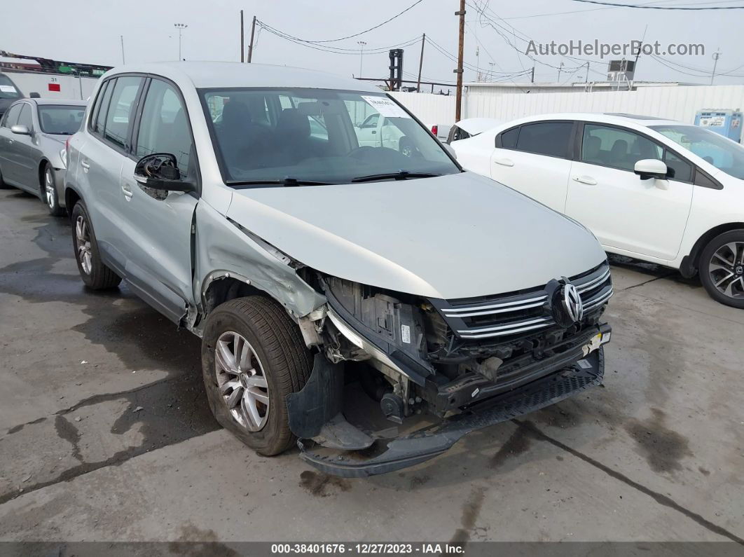 2013 Volkswagen Tiguan S Silver vin: WVGBV3AX0DW570392