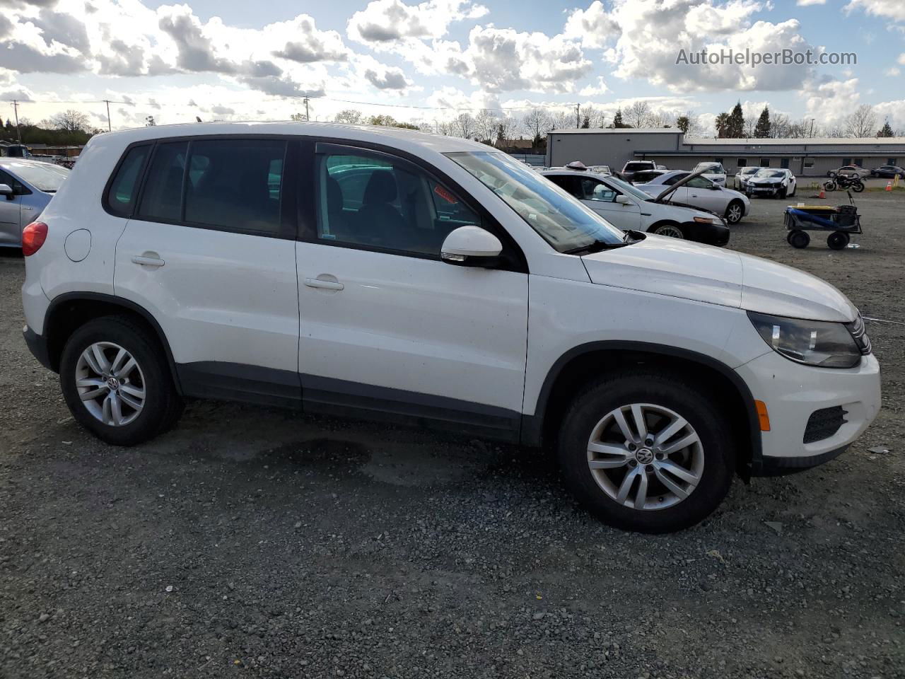 2013 Volkswagen Tiguan S Белый vin: WVGBV3AX0DW606923