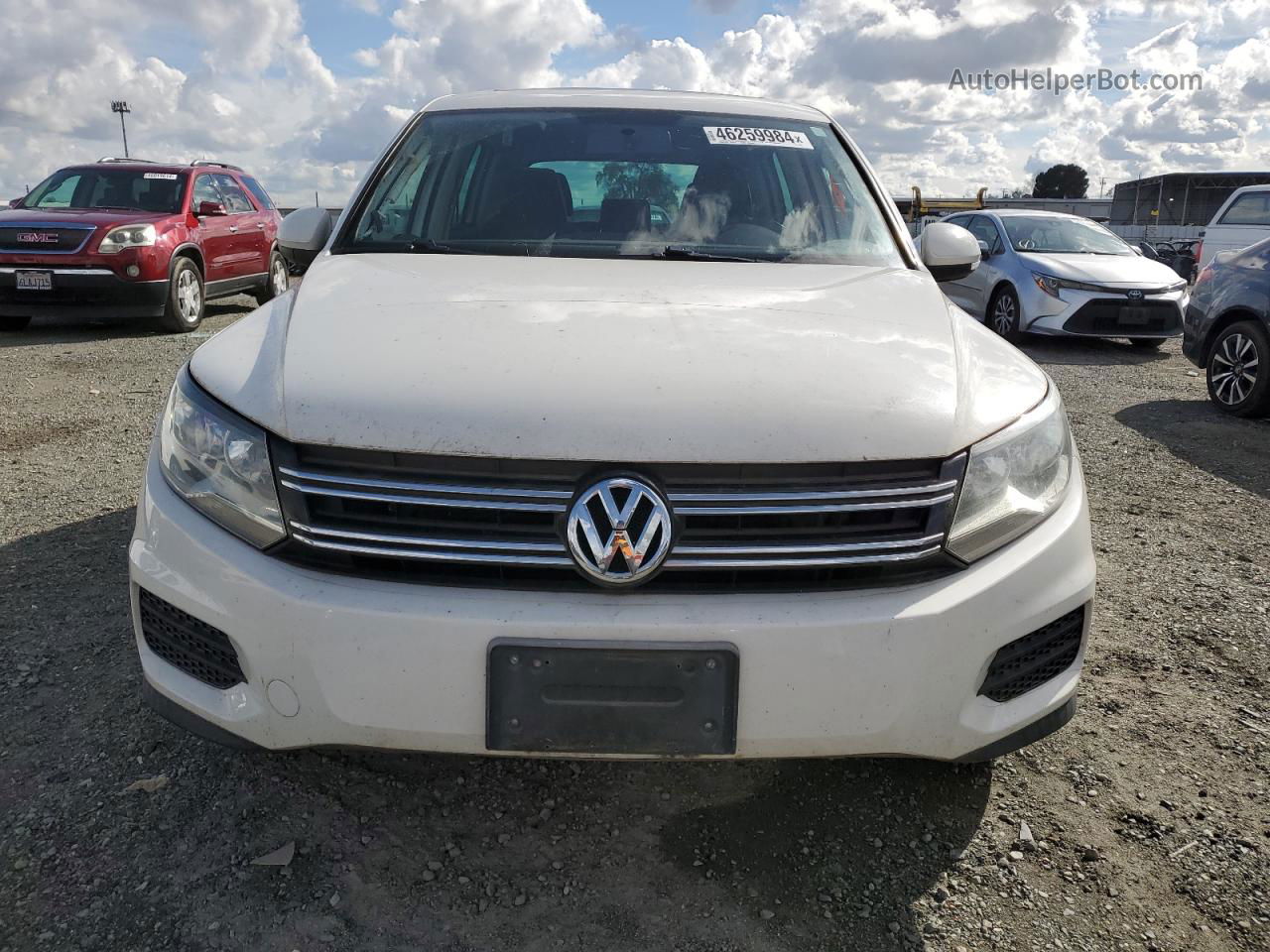 2013 Volkswagen Tiguan S Белый vin: WVGBV3AX0DW606923