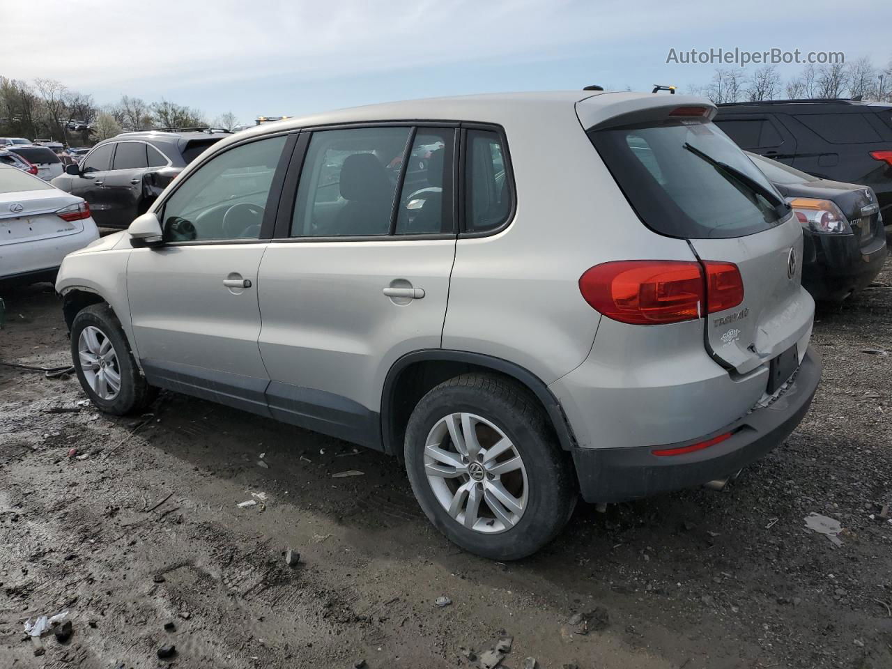 2013 Volkswagen Tiguan S Silver vin: WVGBV3AX1DW581661