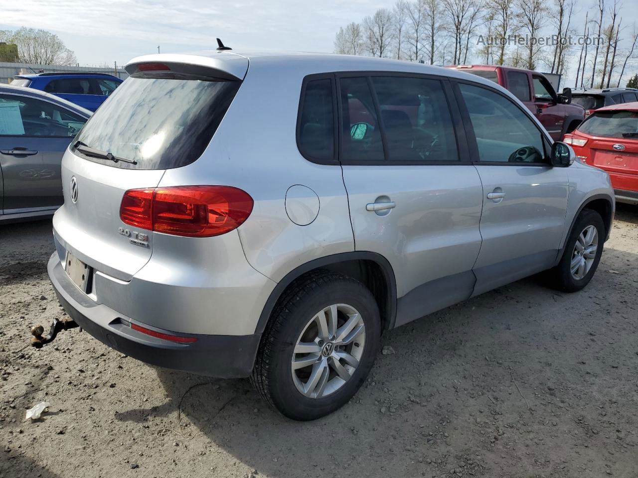 2013 Volkswagen Tiguan S Silver vin: WVGBV3AX1DW623679