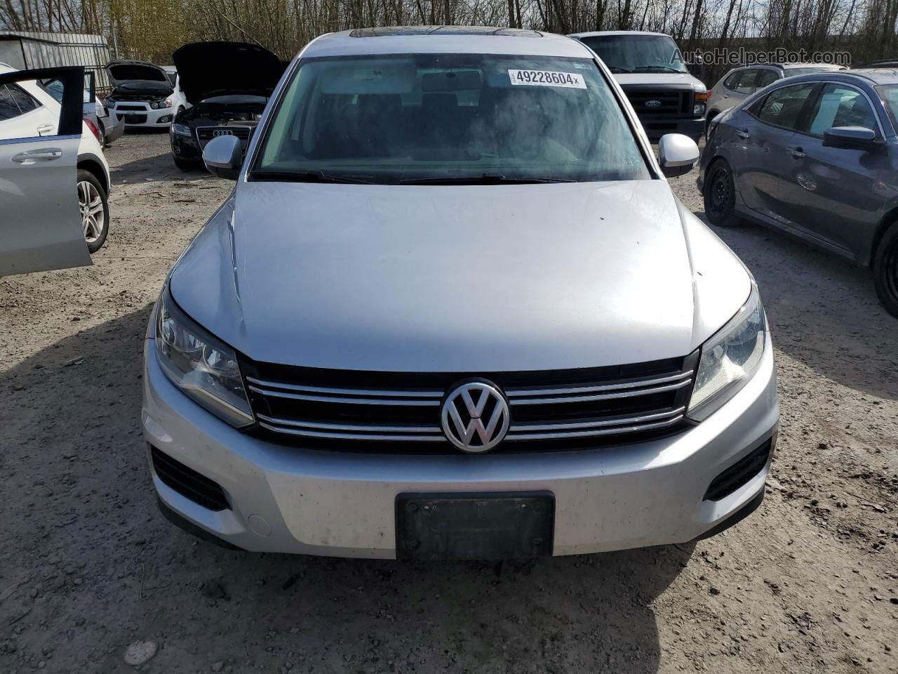 2013 Volkswagen Tiguan S Silver vin: WVGBV3AX1DW623679