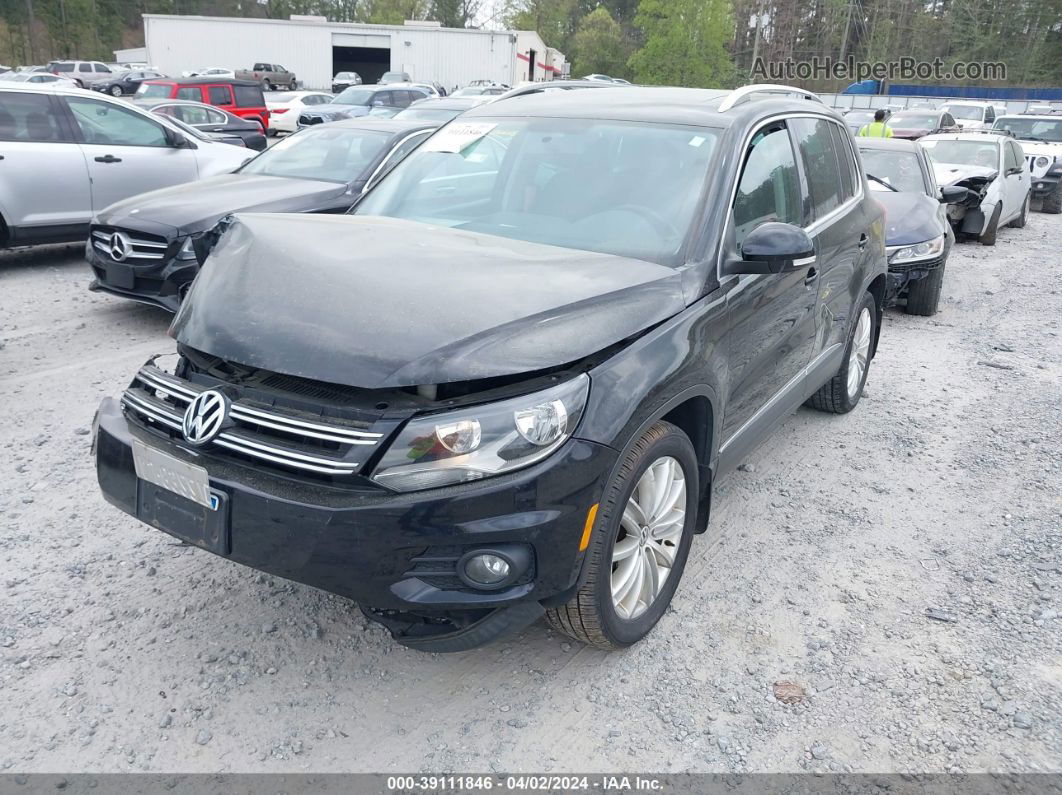 2013 Volkswagen Tiguan Se Black vin: WVGBV3AX2DW061596