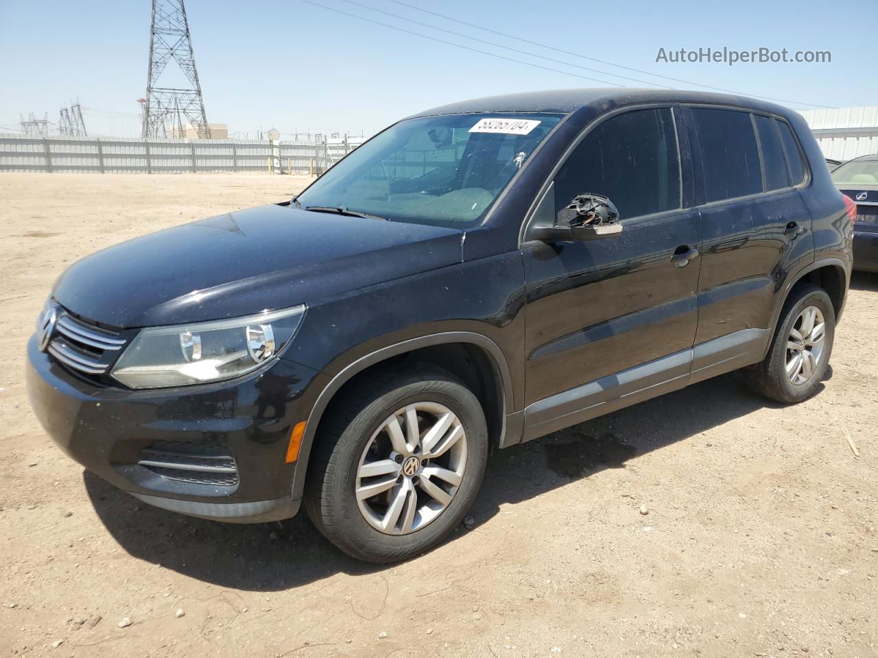 2013 Volkswagen Tiguan S Black vin: WVGBV3AX2DW561001