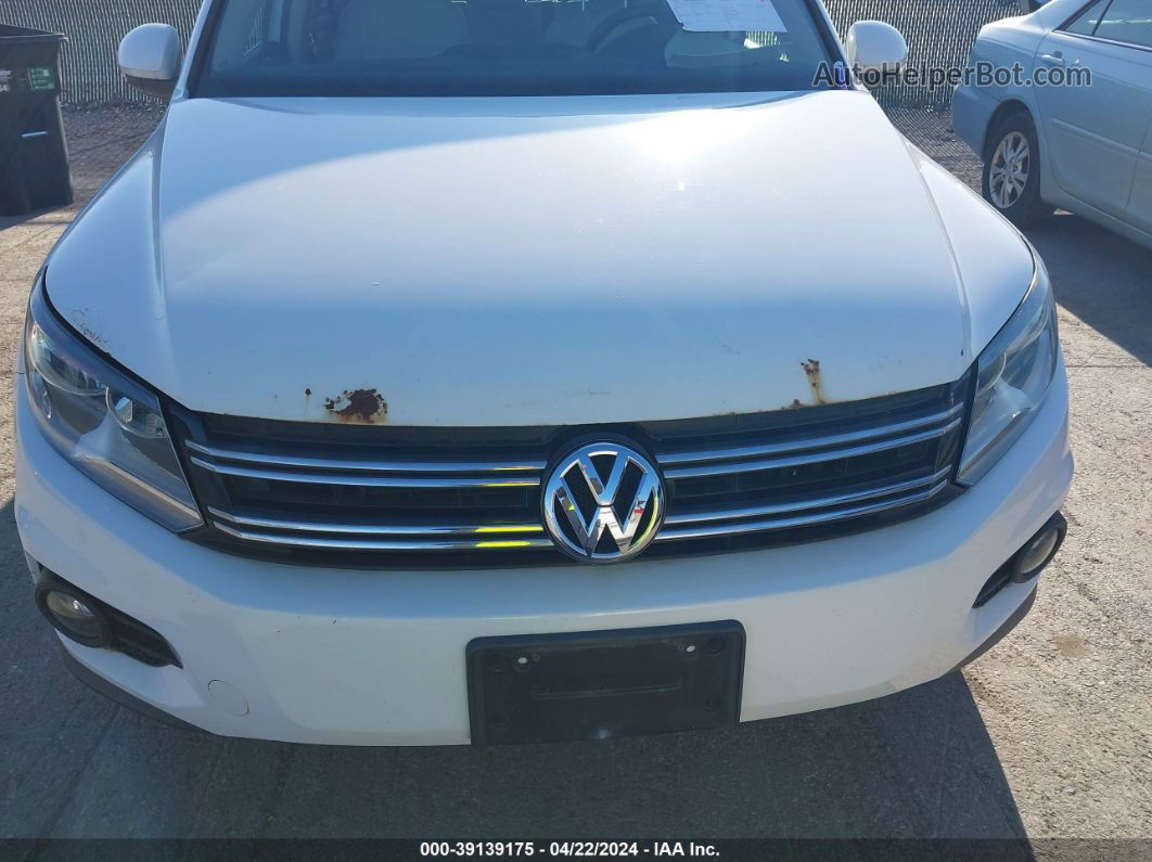 2013 Volkswagen Tiguan Se White vin: WVGBV3AX2DW596170