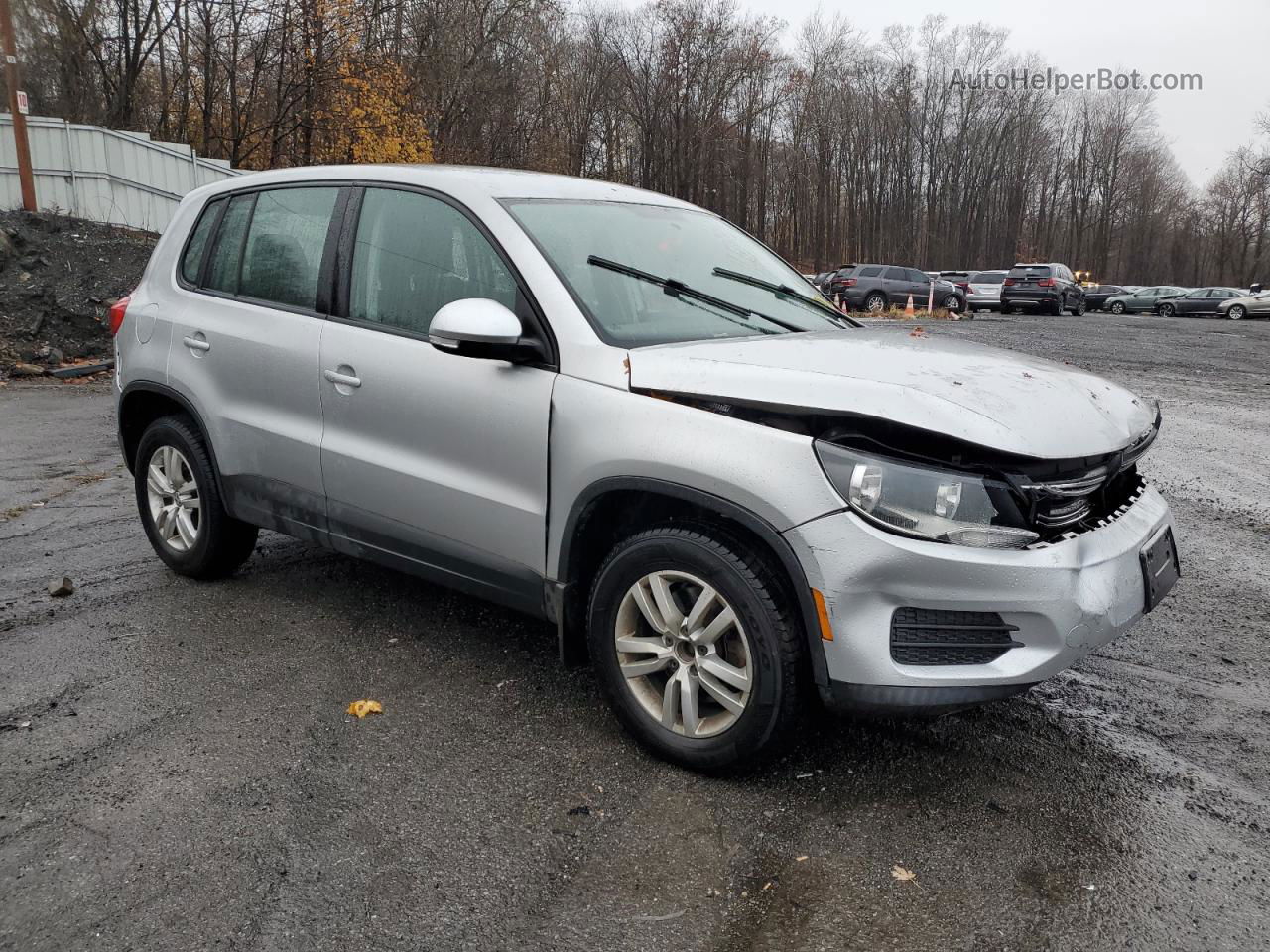 2013 Volkswagen Tiguan S Серебряный vin: WVGBV3AX2DW609046