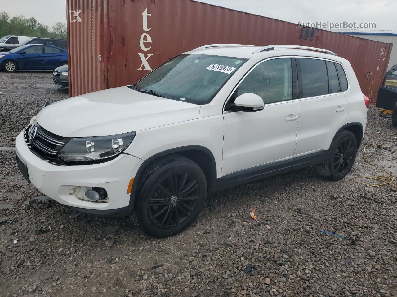 2013 Volkswagen Tiguan S White vin: WVGBV3AX2DW610911