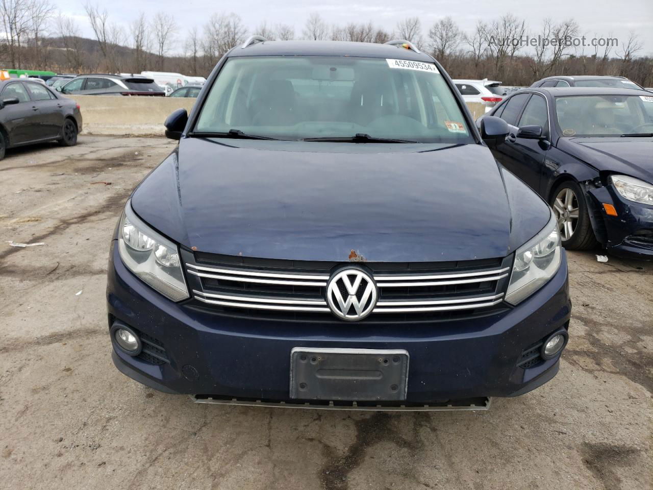 2013 Volkswagen Tiguan S Синий vin: WVGBV3AX2DW614392