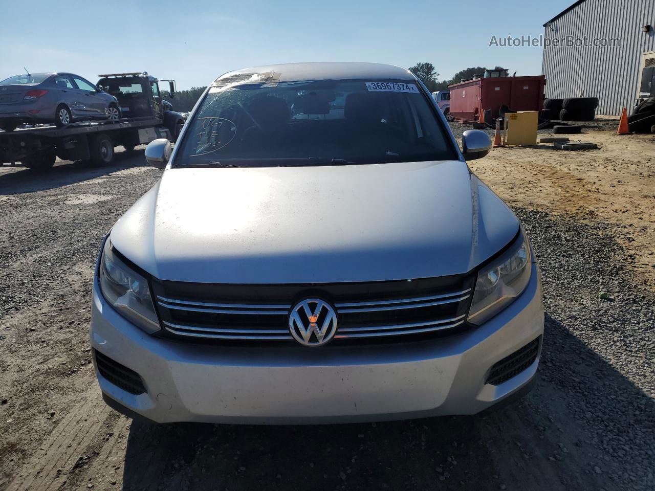 2013 Volkswagen Tiguan S Silver vin: WVGBV3AX3DW569236