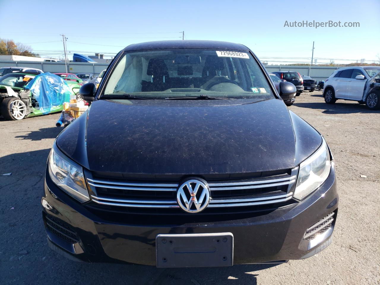 2013 Volkswagen Tiguan S Black vin: WVGBV3AX3DW608102