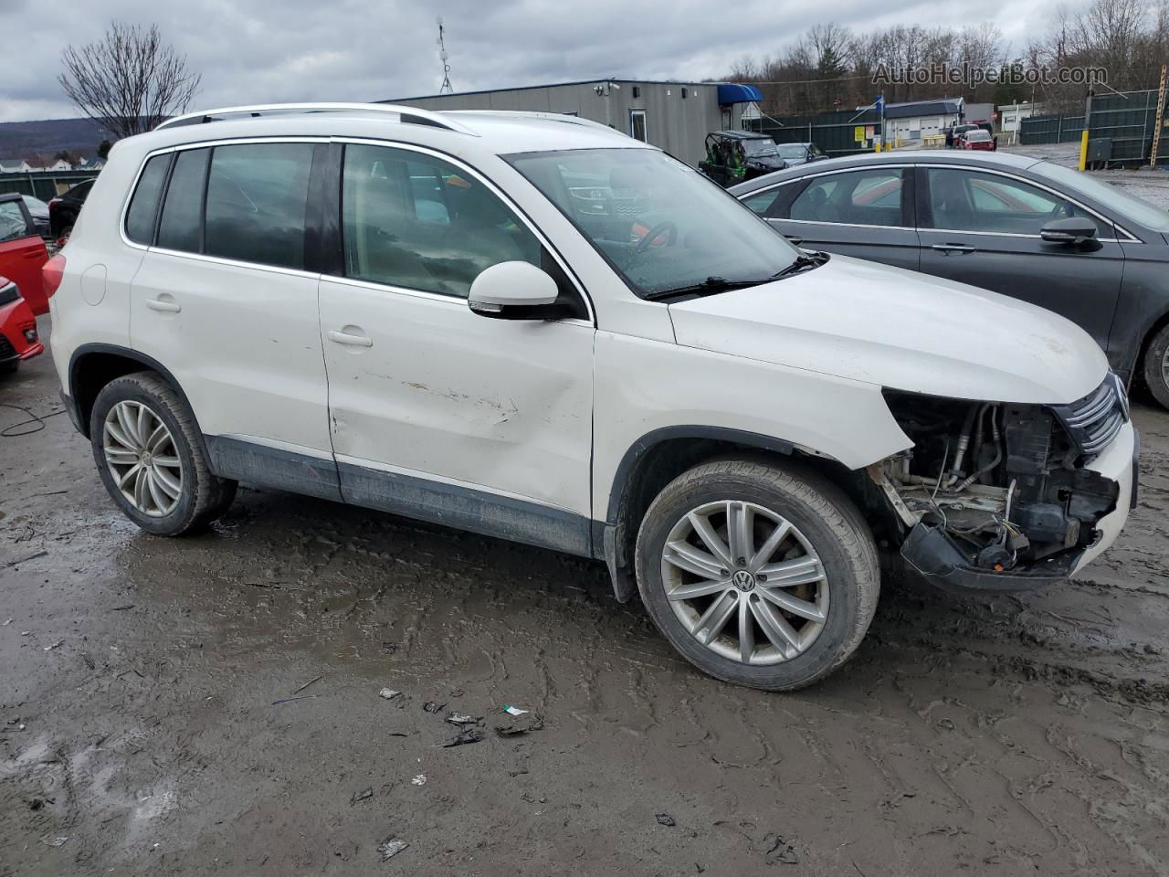 2013 Volkswagen Tiguan S White vin: WVGBV3AX3DW621643