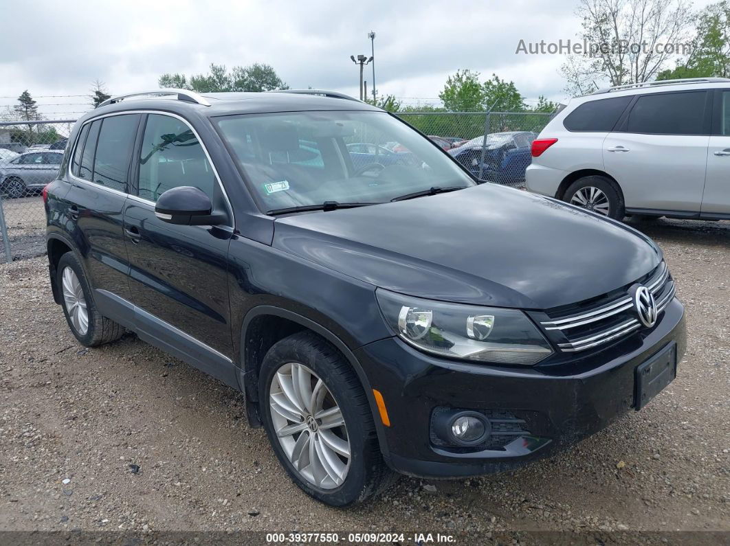 2013 Volkswagen Tiguan Se Black vin: WVGBV3AX3DW626597