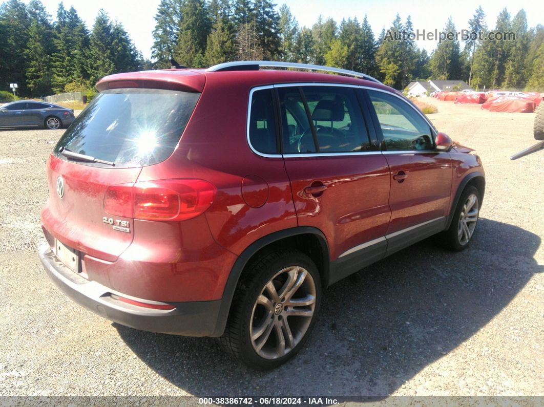 2013 Volkswagen Tiguan Sel Red vin: WVGBV3AX4DW089755