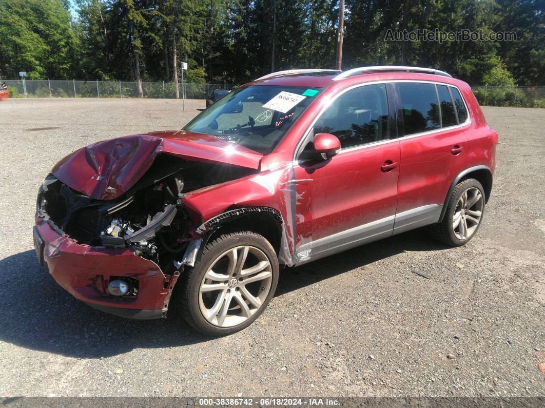 2013 Volkswagen Tiguan Sel Red vin: WVGBV3AX4DW089755