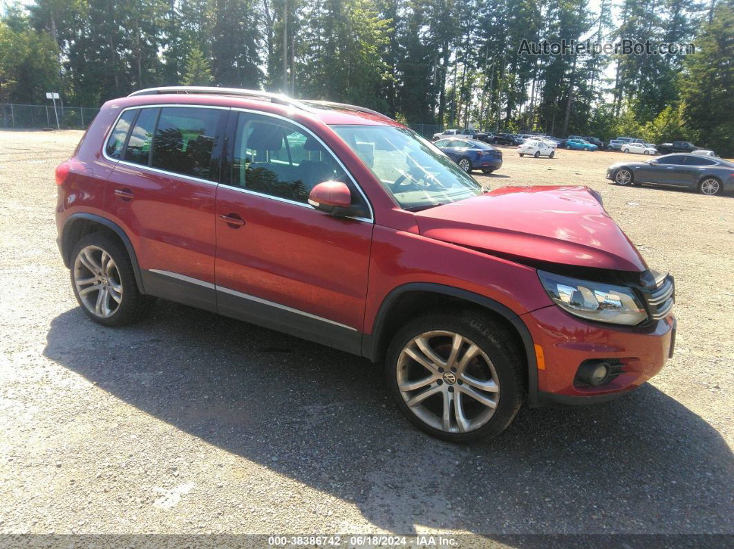 2013 Volkswagen Tiguan Sel Red vin: WVGBV3AX4DW089755