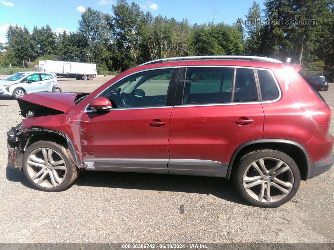 2013 Volkswagen Tiguan Sel Red vin: WVGBV3AX4DW089755