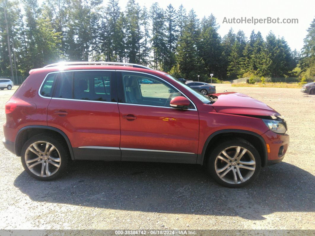 2013 Volkswagen Tiguan Sel Red vin: WVGBV3AX4DW089755