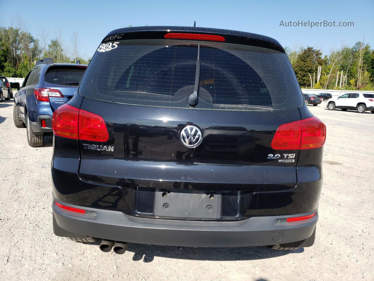 2013 Volkswagen Tiguan S Black vin: WVGBV3AX4DW601269