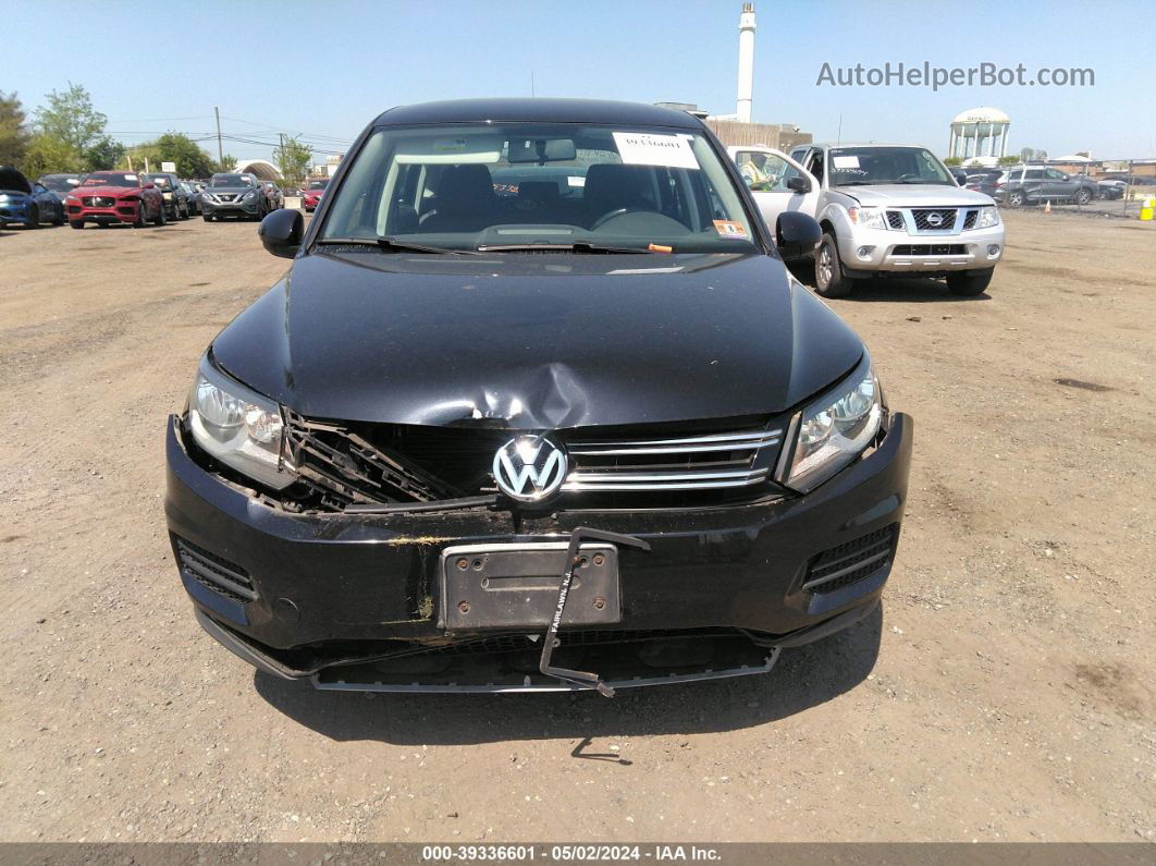 2013 Volkswagen Tiguan S Black vin: WVGBV3AX4DW614751