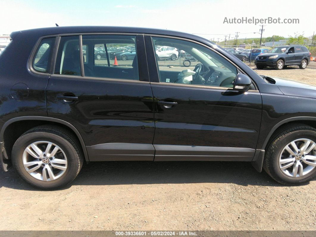 2013 Volkswagen Tiguan S Black vin: WVGBV3AX4DW614751