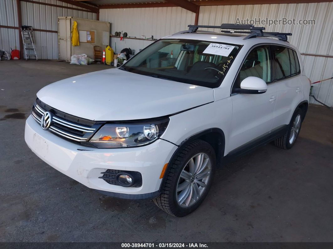 2013 Volkswagen Tiguan S/se/sel White vin: WVGBV3AX5DW600759