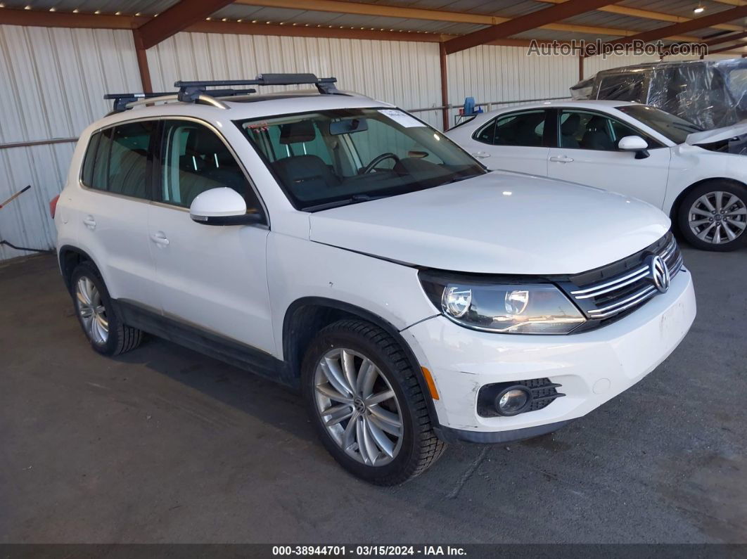 2013 Volkswagen Tiguan S/se/sel White vin: WVGBV3AX5DW600759