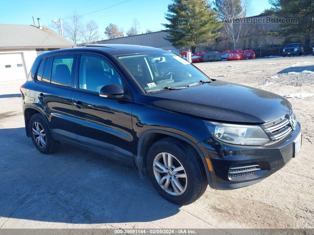 2013 Volkswagen Tiguan S Черный vin: WVGBV3AX6DW078904