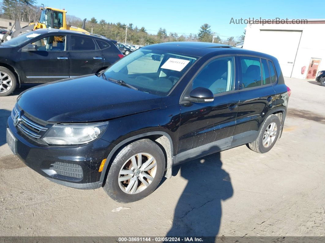 2013 Volkswagen Tiguan S Черный vin: WVGBV3AX6DW078904