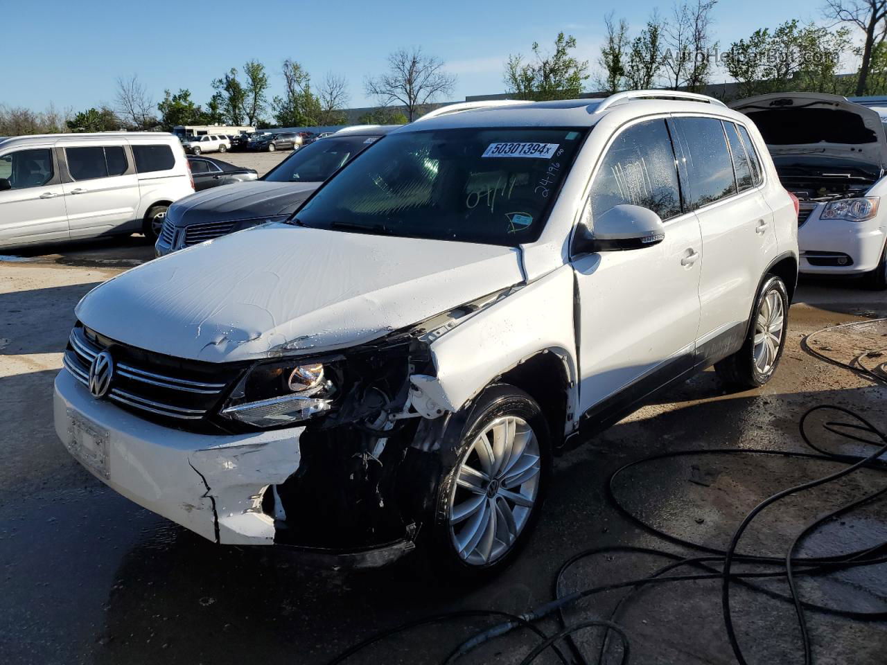 2013 Volkswagen Tiguan S White vin: WVGBV3AX7DW559678