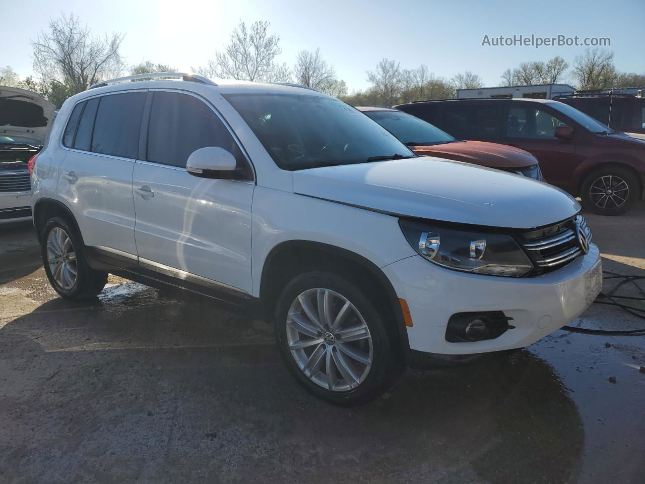 2013 Volkswagen Tiguan S White vin: WVGBV3AX7DW559678