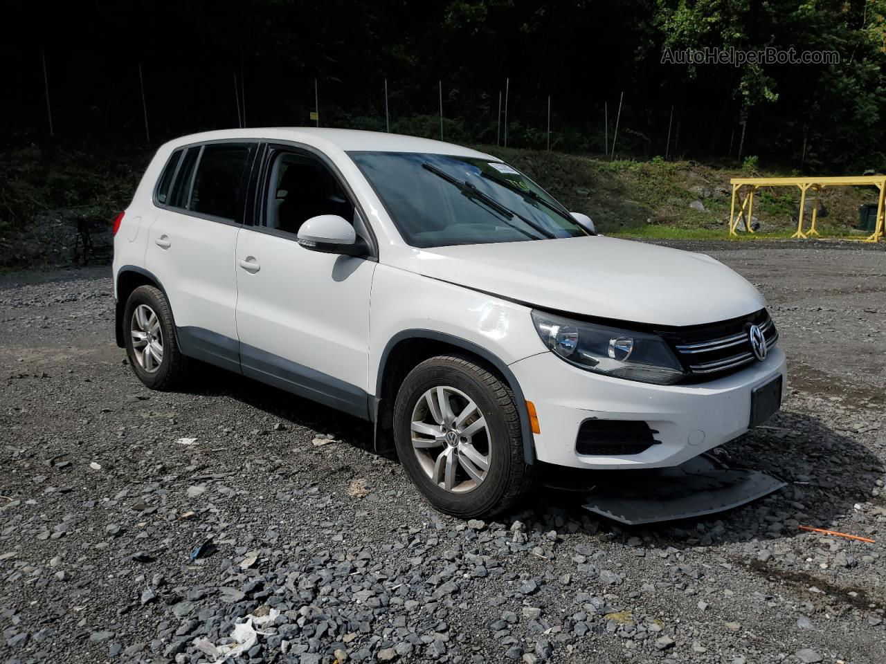 2013 Volkswagen Tiguan S White vin: WVGBV3AX7DW600035