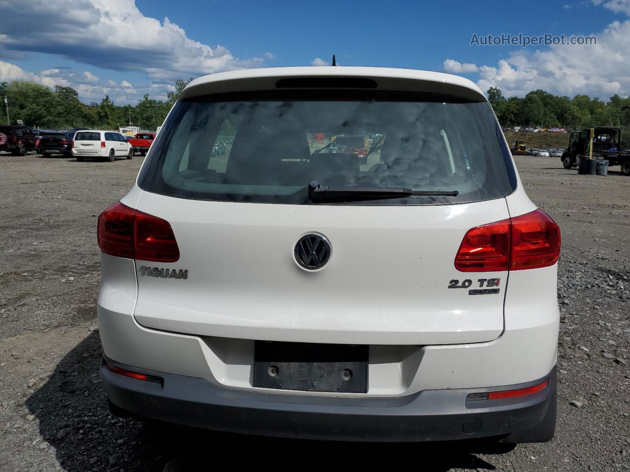 2013 Volkswagen Tiguan S White vin: WVGBV3AX7DW600035