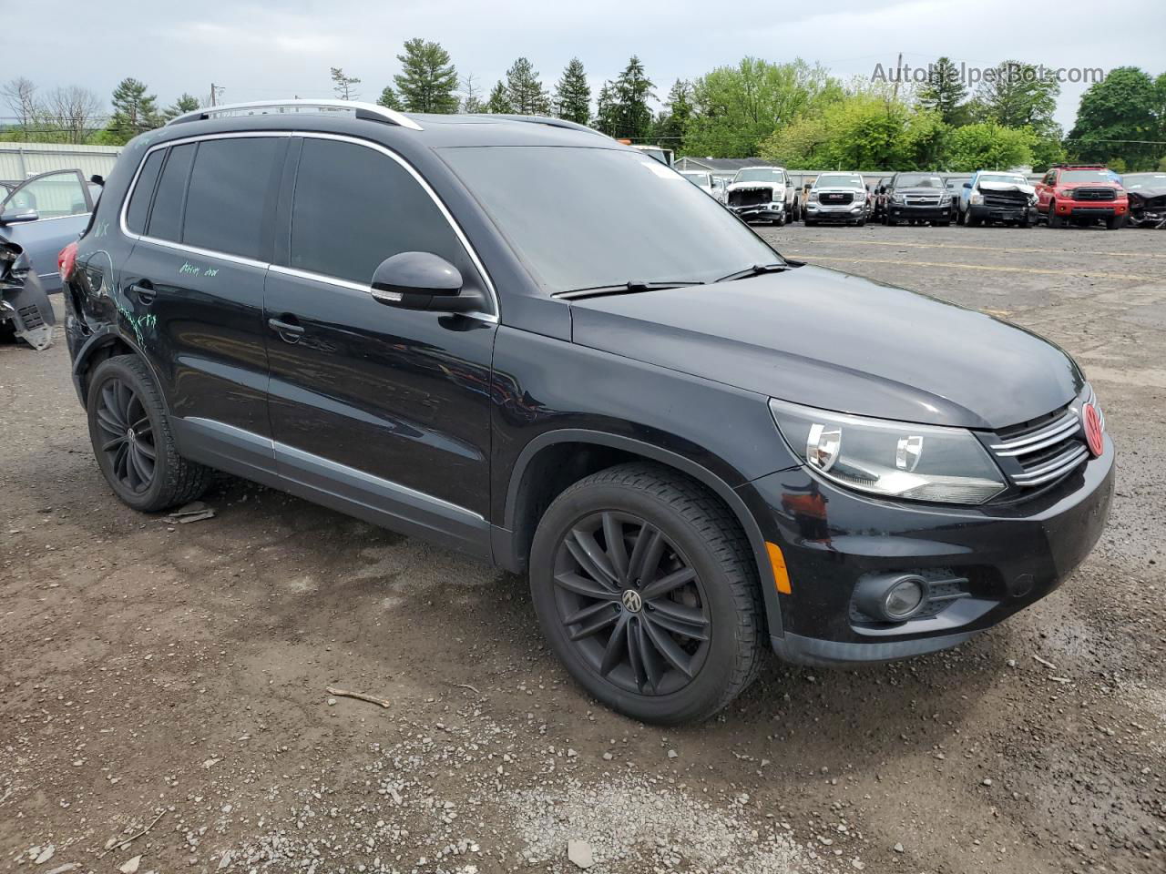 2013 Volkswagen Tiguan S Black vin: WVGBV3AX9DW084163