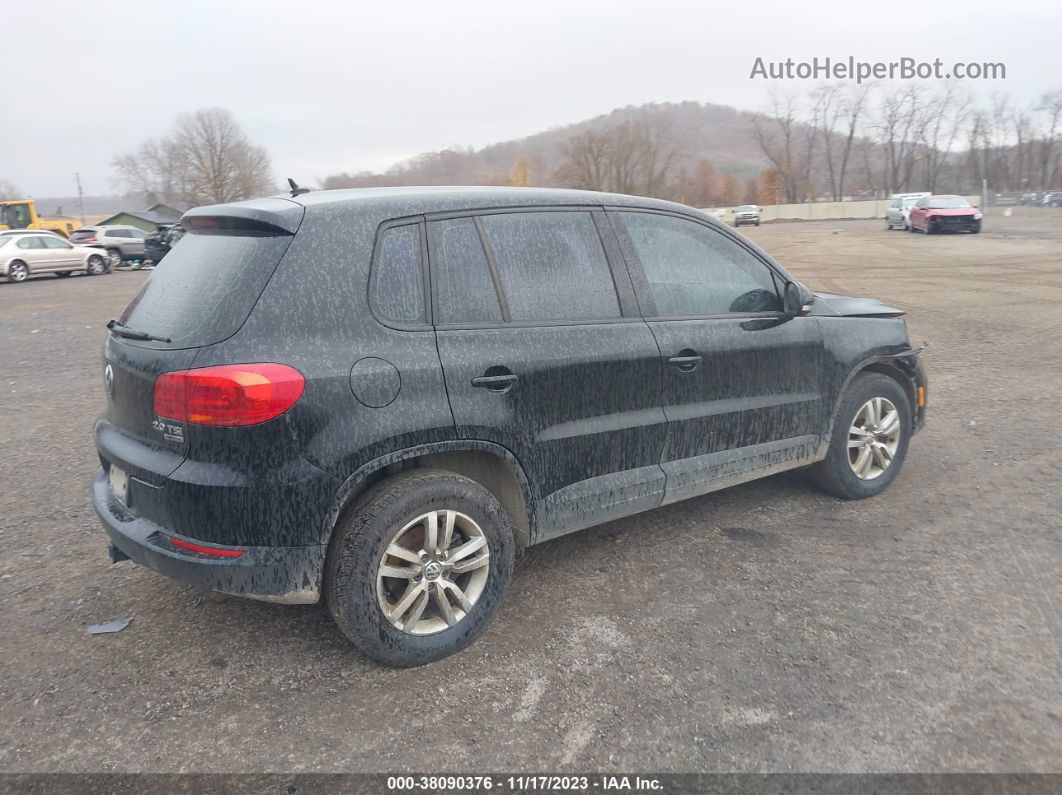 2013 Volkswagen Tiguan S Black vin: WVGBV3AX9DW560945