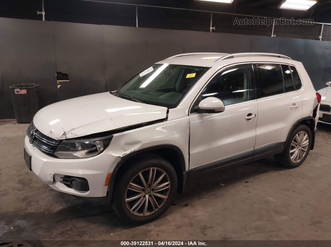 2013 Volkswagen Tiguan Se White vin: WVGBV3AX9DW599566