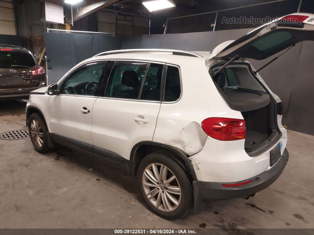 2013 Volkswagen Tiguan Se White vin: WVGBV3AX9DW599566