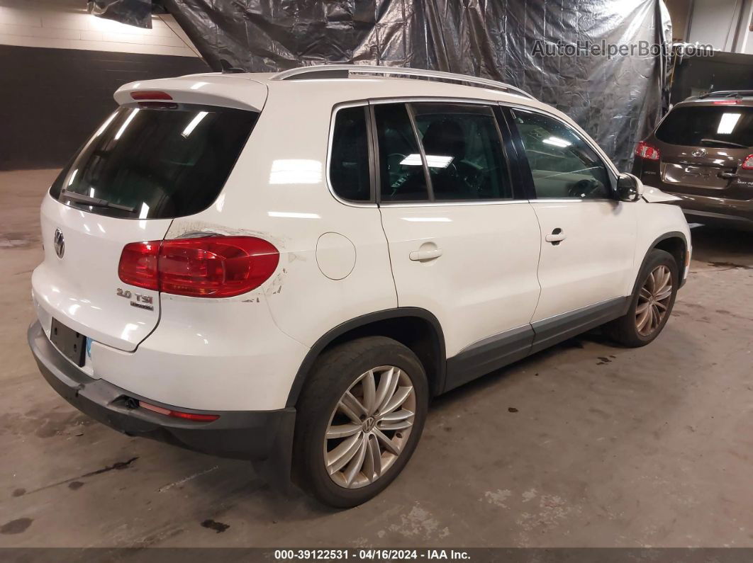 2013 Volkswagen Tiguan Se White vin: WVGBV3AX9DW599566