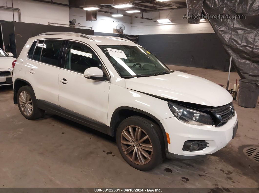 2013 Volkswagen Tiguan Se White vin: WVGBV3AX9DW599566