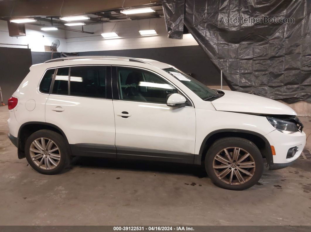 2013 Volkswagen Tiguan Se White vin: WVGBV3AX9DW599566