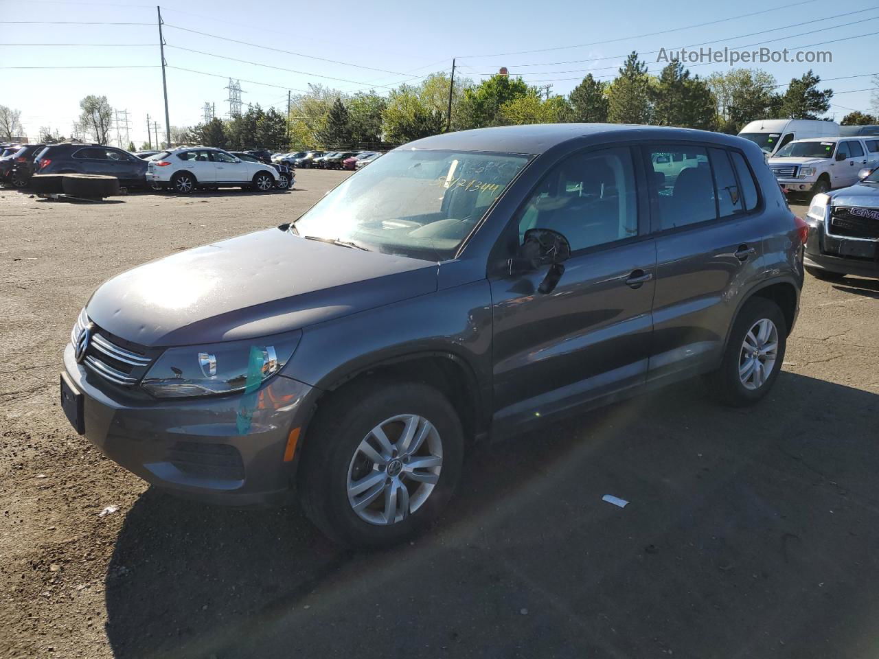 2013 Volkswagen Tiguan S Charcoal vin: WVGBV3AX9DW621484