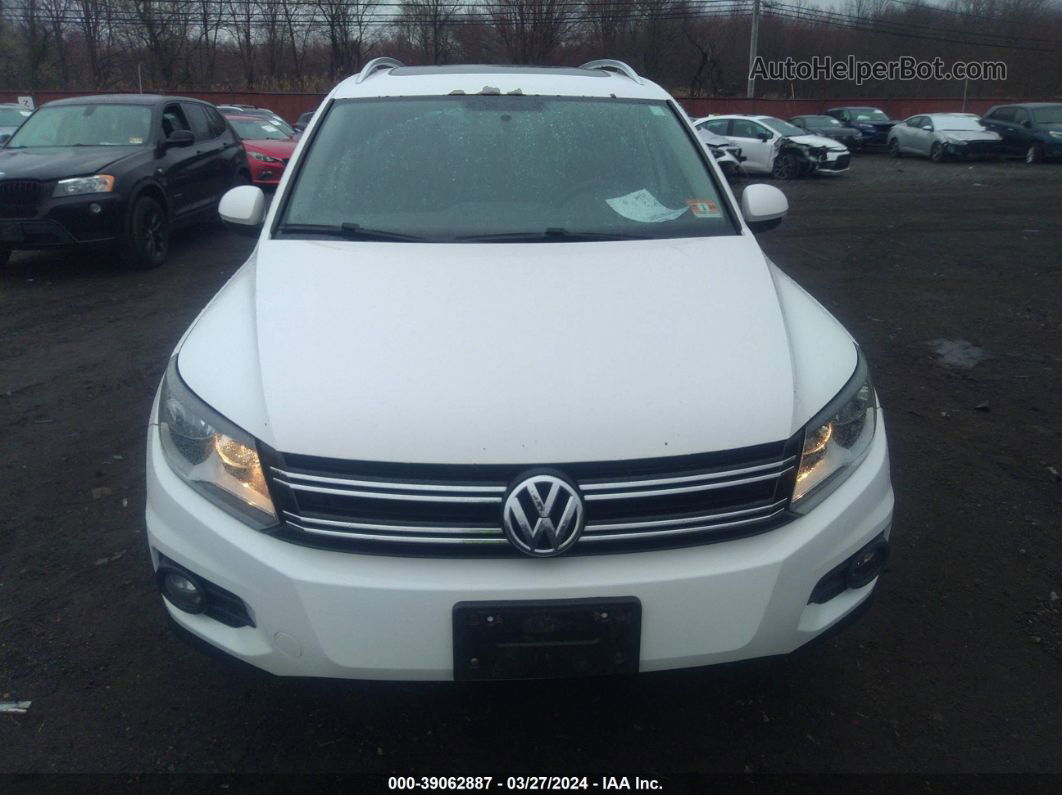 2013 Volkswagen Tiguan Se White vin: WVGBV3AXXDW588883