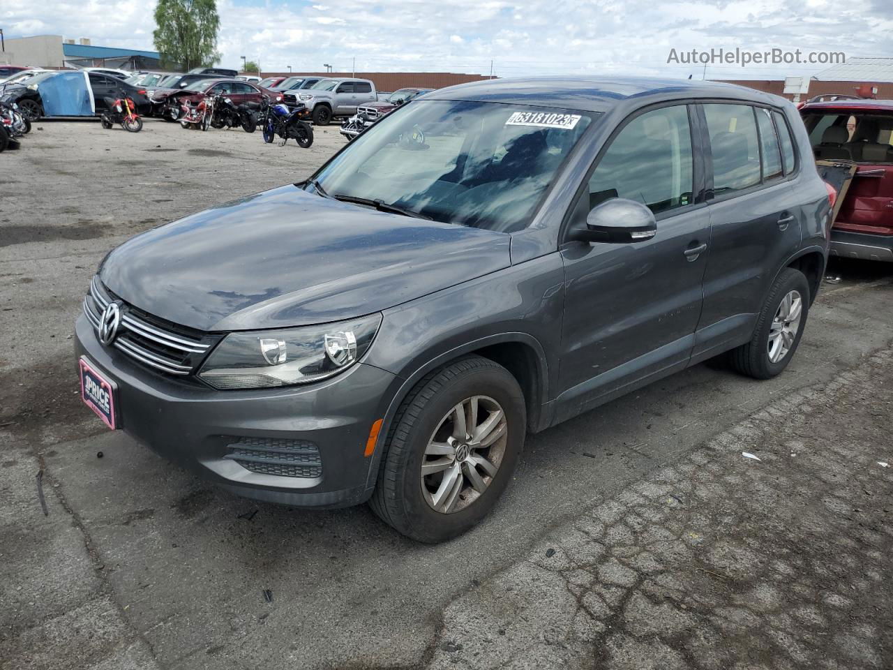 2013 Volkswagen Tiguan S Charcoal vin: WVGBV3AXXDW592478