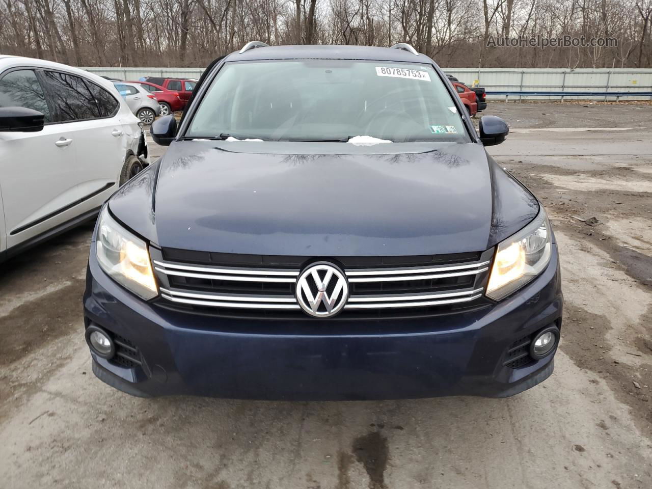 2013 Volkswagen Tiguan S Blue vin: WVGBV3AXXDW600255