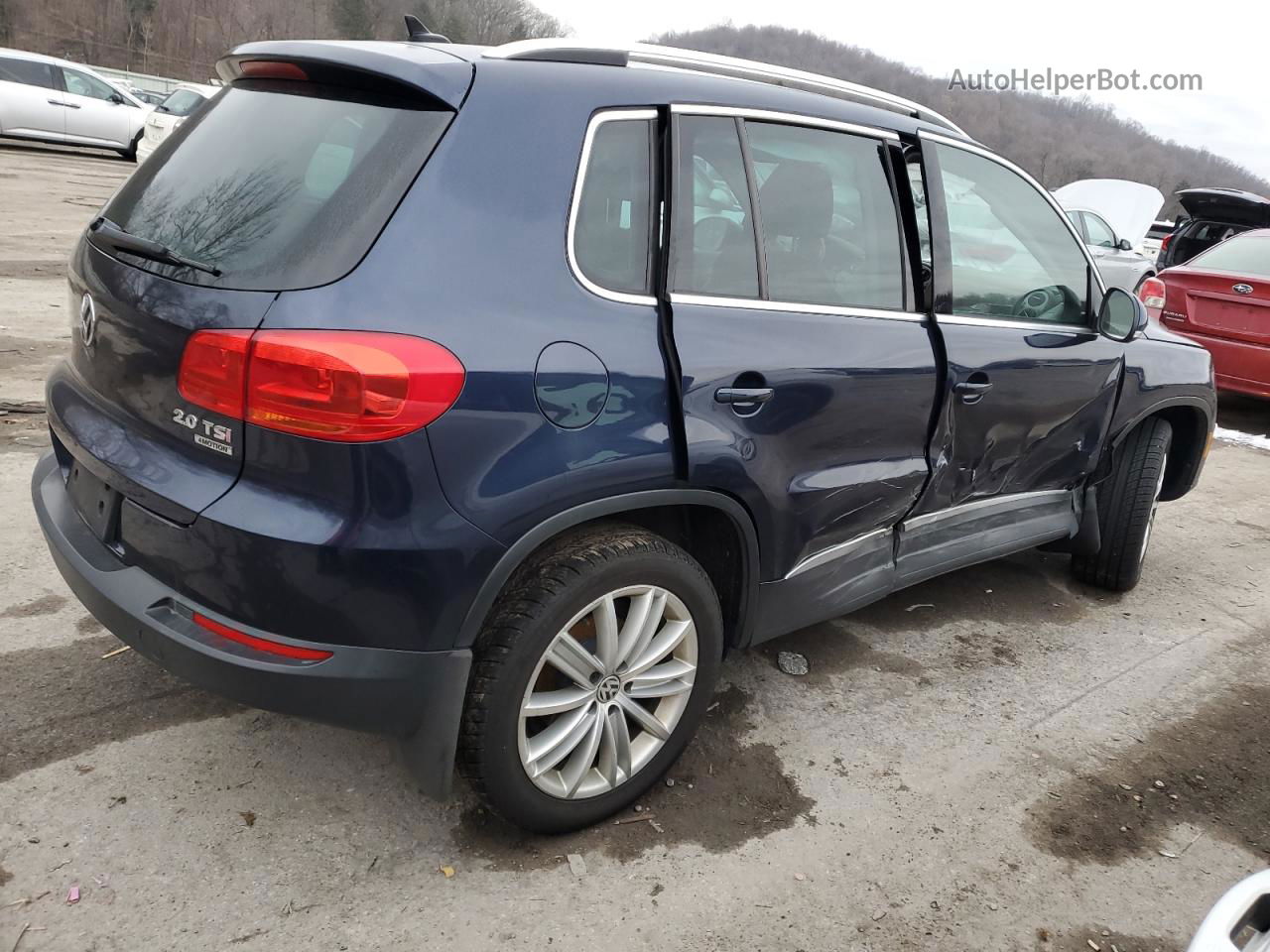 2013 Volkswagen Tiguan S Blue vin: WVGBV3AXXDW600255