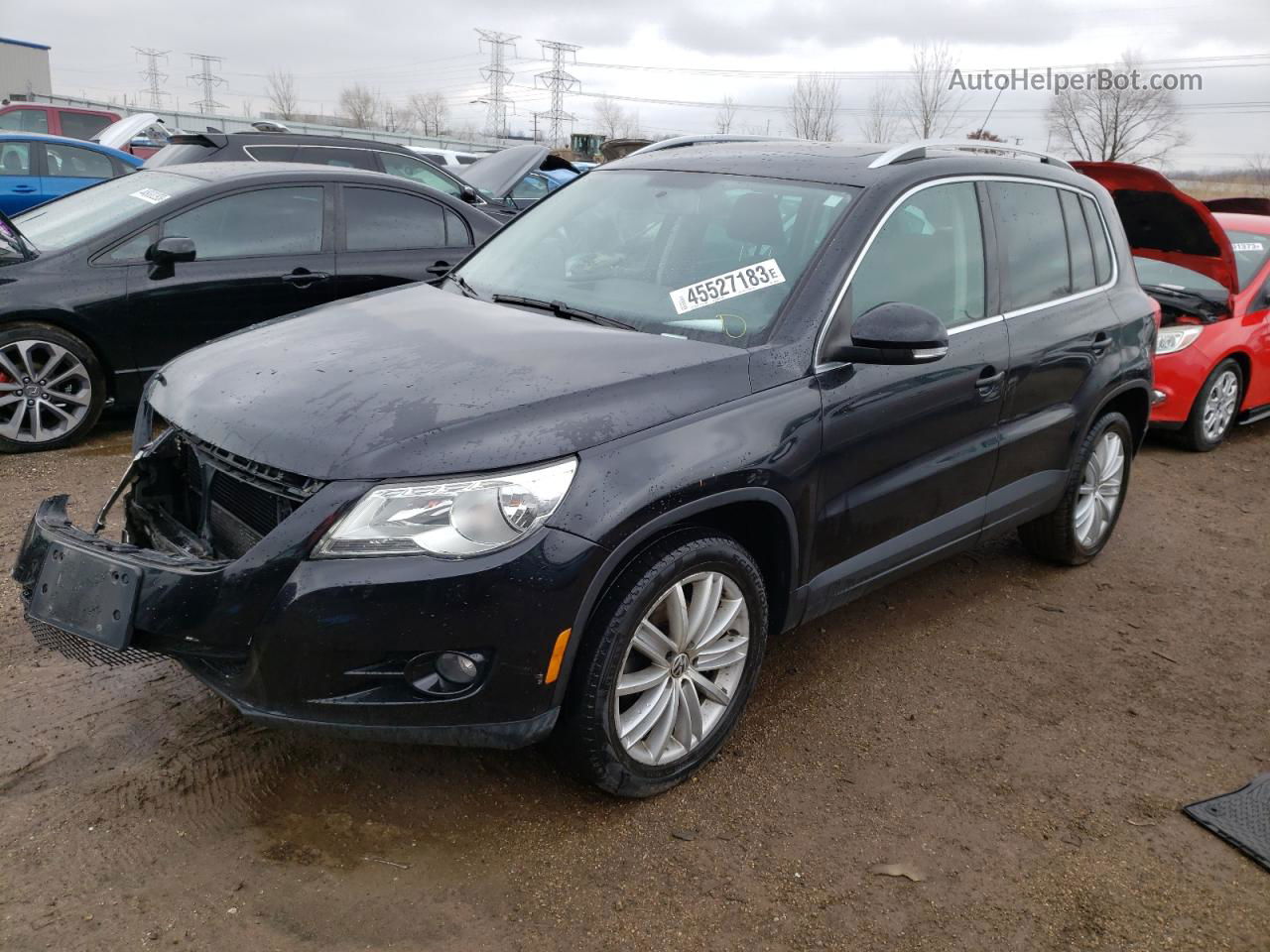 2010 Volkswagen Tiguan Se Черный vin: WVGBV7AX0AW509059