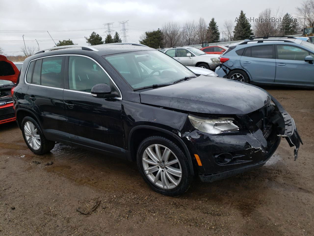 2010 Volkswagen Tiguan Se Черный vin: WVGBV7AX0AW509059