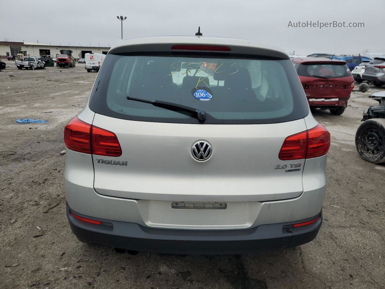 2013 Volkswagen Tiguan S Silver vin: WVGBV7AX0DW533723